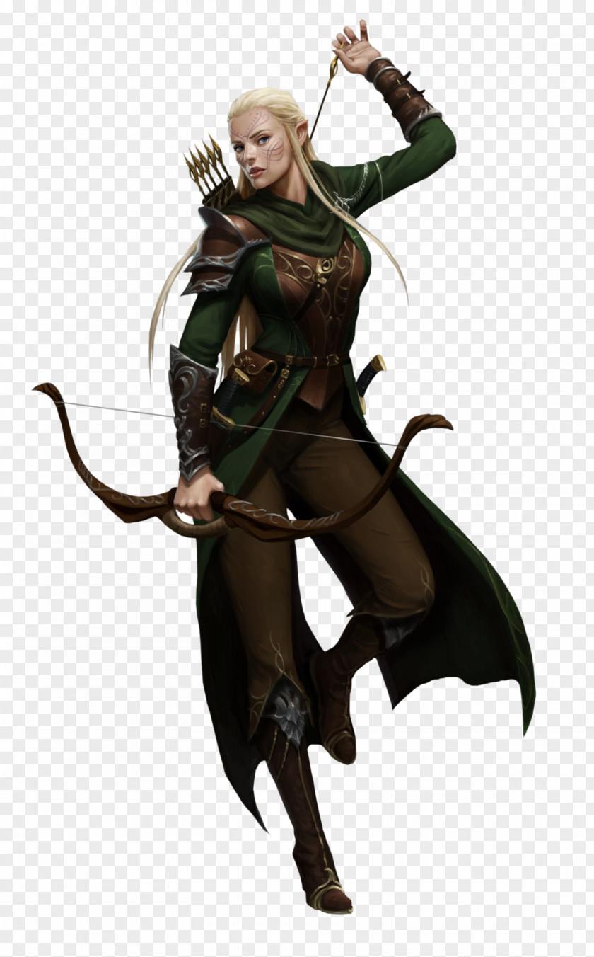 Female Warrior Dungeons & Dragons Pathfinder Roleplaying Game Ranger D20 System Elf PNG