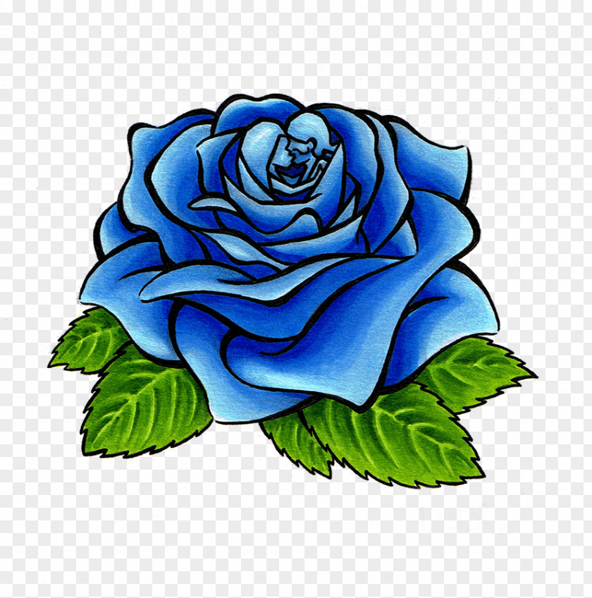 Flower Blue Rose Garden Roses Cabbage PNG
