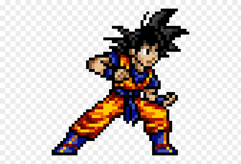 Goku Super Saiyan Pixel Art Jump Ultimate Stars PNG