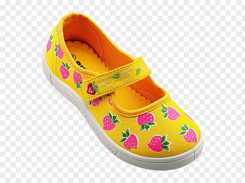 Họa Tiết Yellow Color Shoe Textile Walking PNG