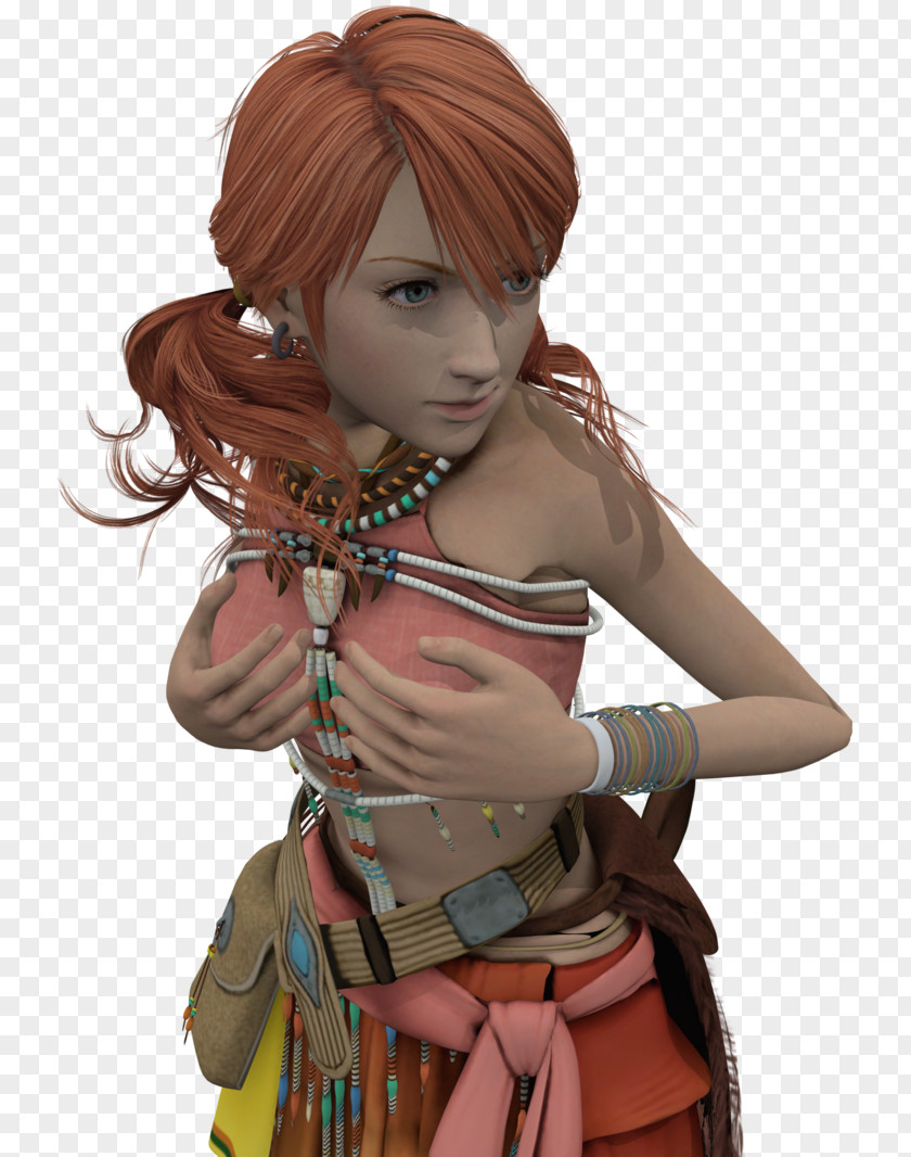 Oerba Dia Vanille Brown Hair Character Figurine Fiction PNG
