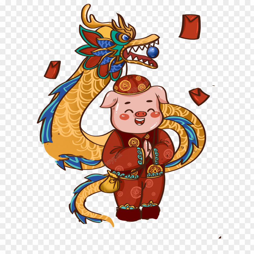 Fictional Character Art Chinese New Year Dragon Cartoon PNG