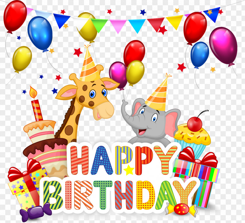 Happy Birthday Cake Cupcake Cartoon PNG