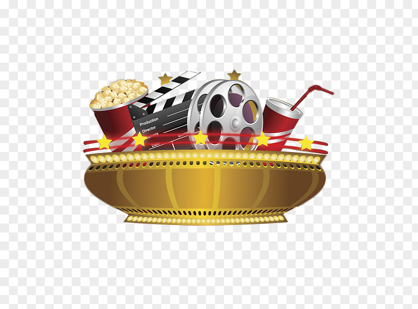 Cartoon Clapperboards Popcorn Clapperboard Film PNG