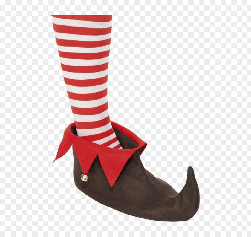 Santa Claus Elf Shoes Adult Costume Smiffys PNG