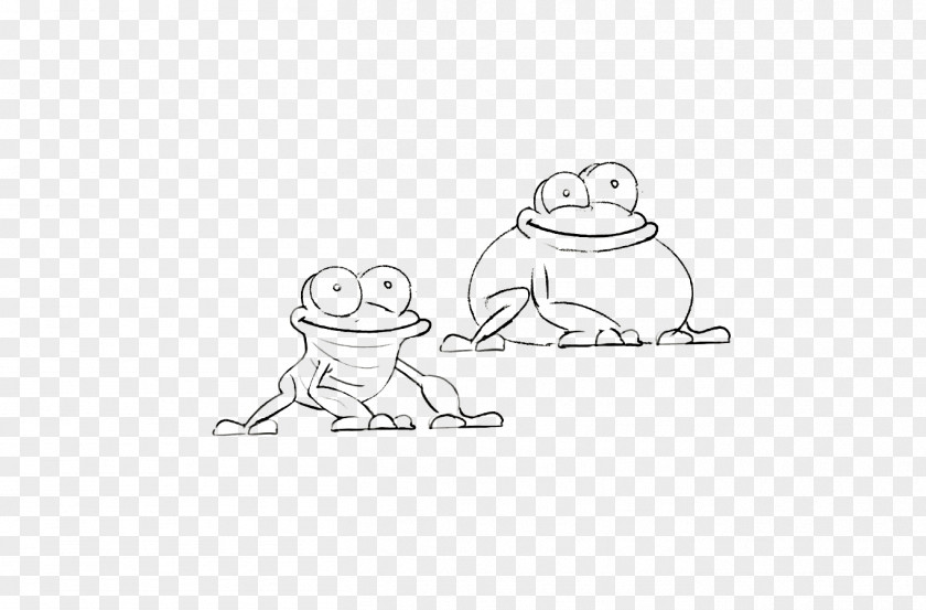 Toad Line Art Sketch PNG
