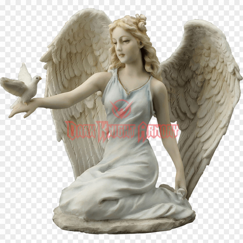 Angel Statue Figurine Kneeling Prayer PNG