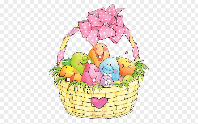 Easter Wedding Invitation Bunny Party Basket PNG