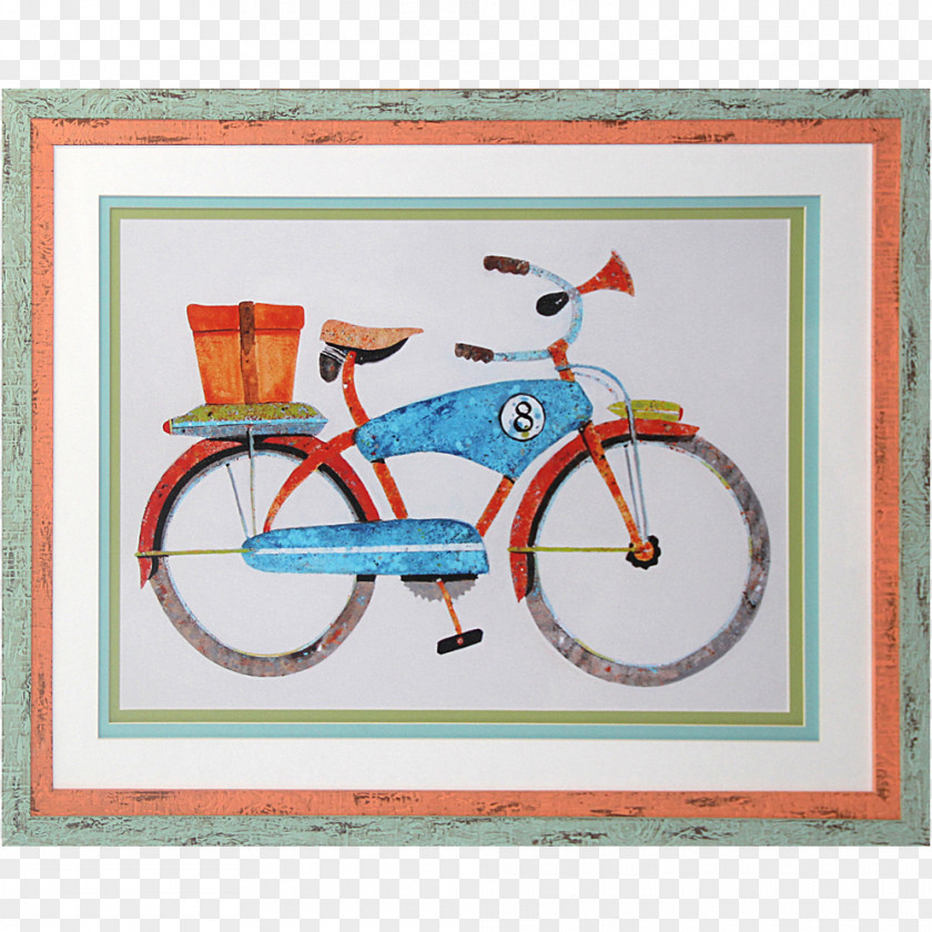 Bicycle Frames Island Art Canvas Print Printmaking PNG