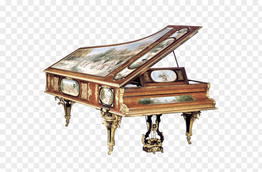 Musical Instruments Grand Piano Marquetry PNG