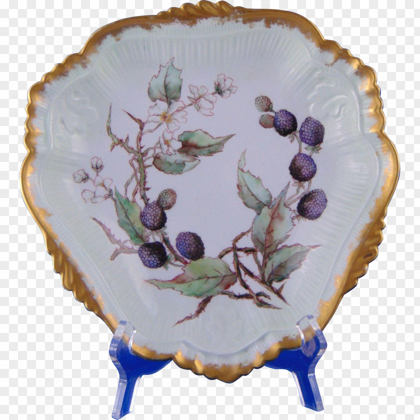 Hand Painted Hydrangea Plate Platter Porcelain Saucer Tableware PNG