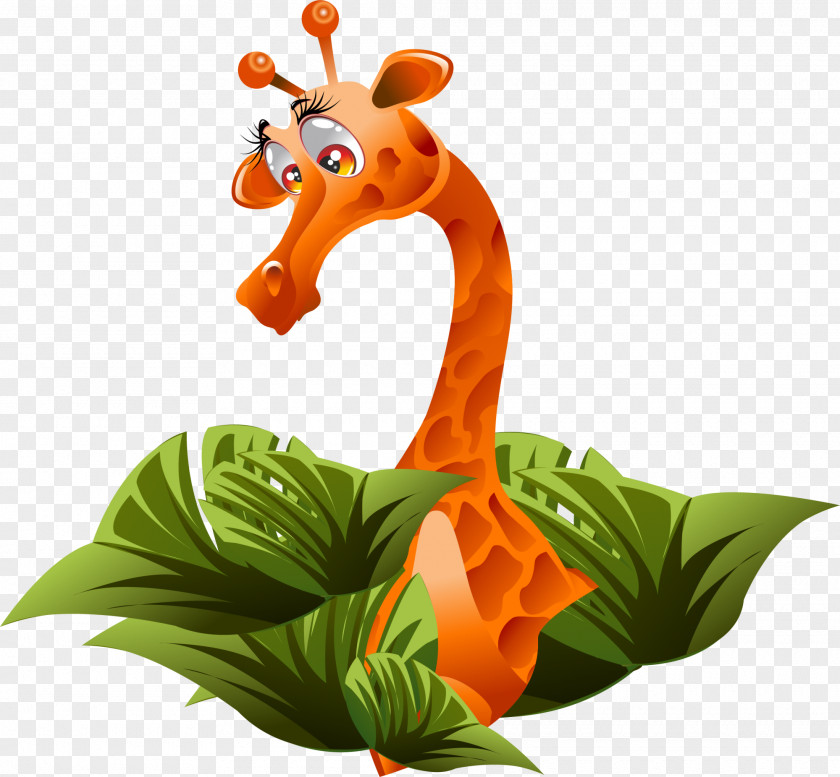 Orange Cartoon Giraffe Northern Clip Art PNG