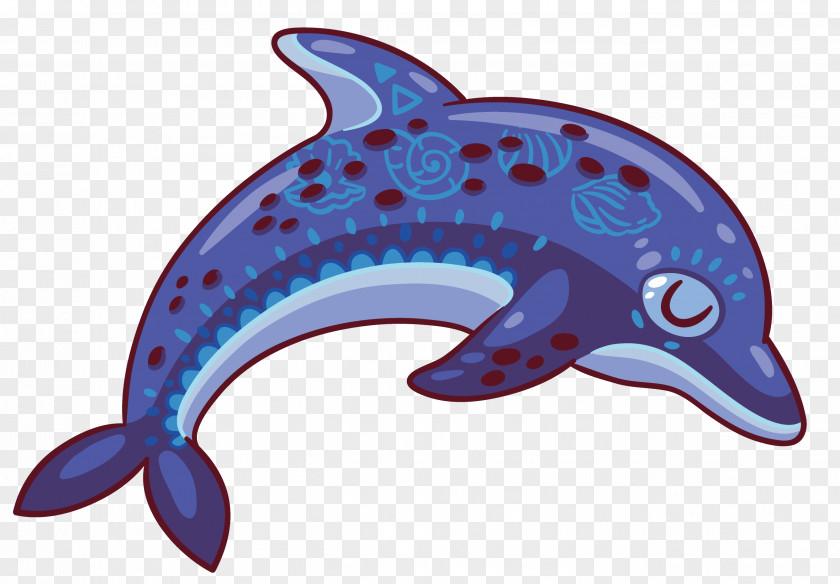 Purple Painted Dolphin Common Bottlenose Clip Art PNG