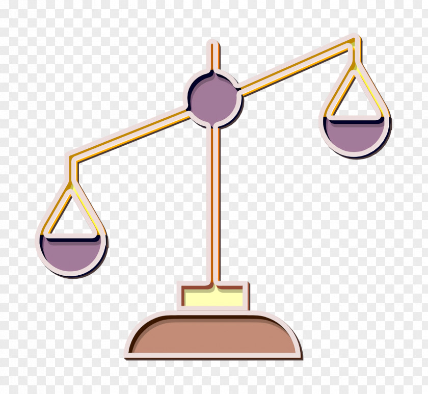 Metal Balance Business Icon Justice Scale Law PNG