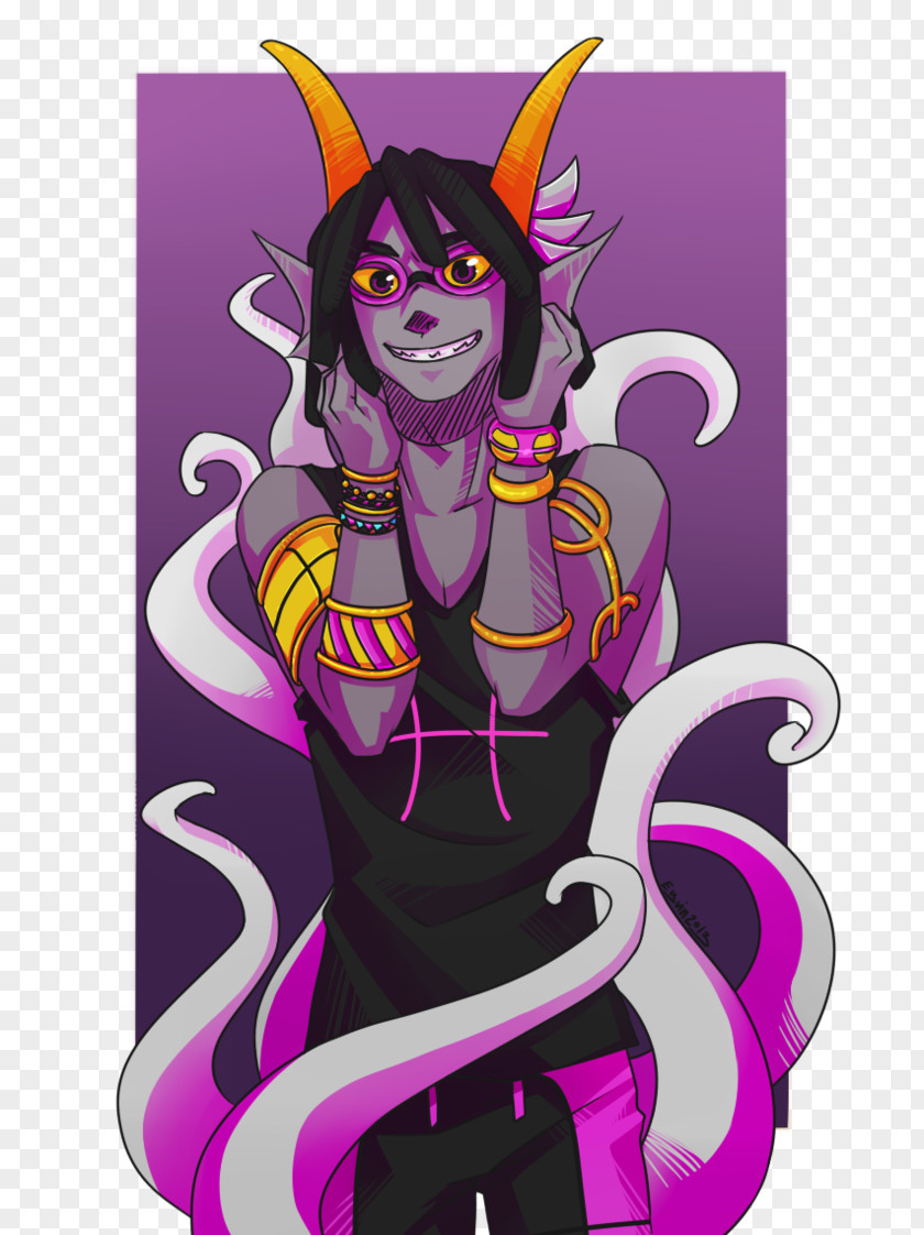 Demon Illustration Cartoon Visual Arts Purple PNG