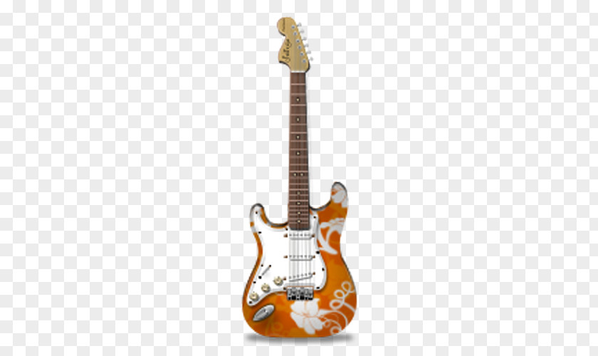 Red Electric Guitar Fender Stratocaster Icon PNG