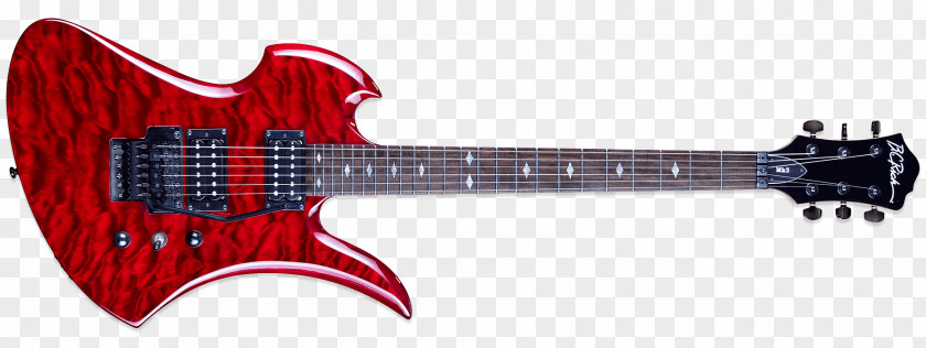 Single Tone B.C. Rich Mockingbird Red Special Electric Guitar PNG