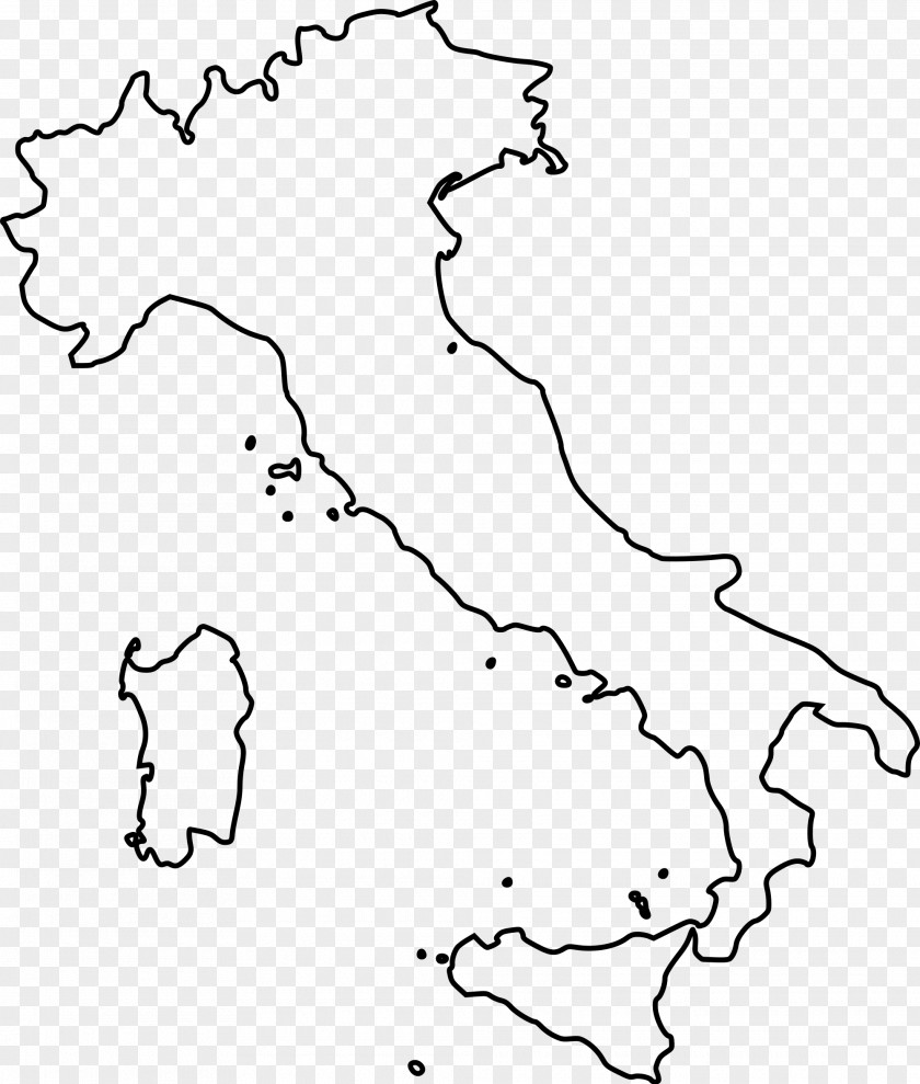 Italy Regions Of Blank Map Vector PNG