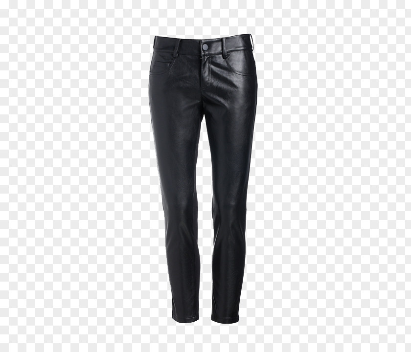 Black Leather Pants Jeans Denim Waist PNG