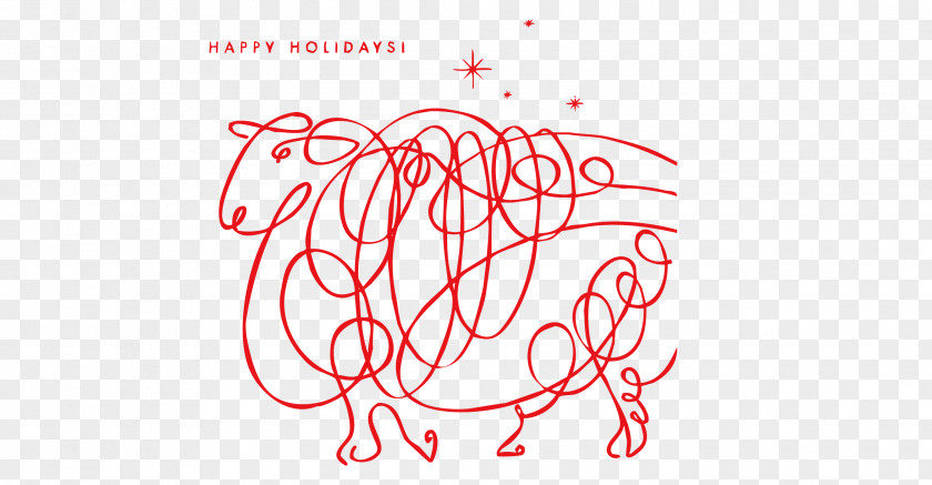 Red Lines Goat PNG