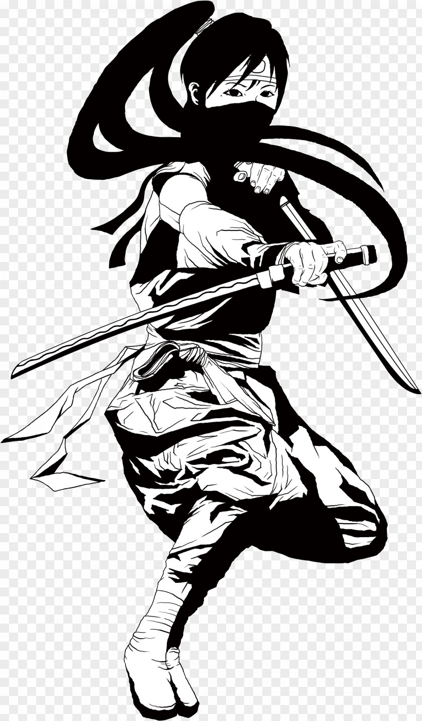 Samurai Japan Cartoon PNG