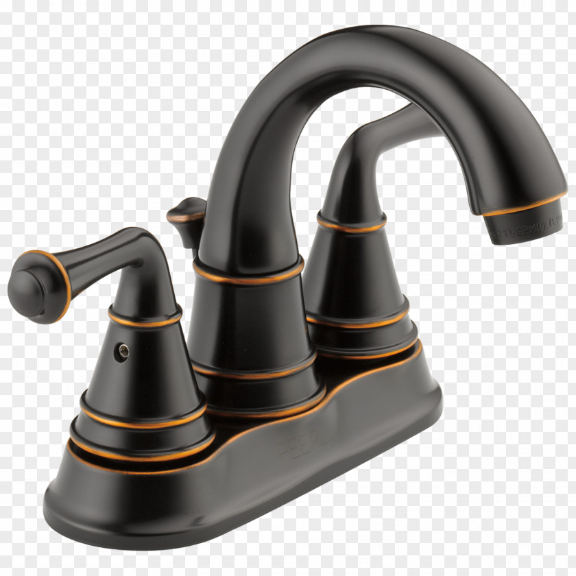 Brass Faucet Handles & Controls Peerless Oil-Rubbed Bronze 2-Handle 4-In Centerset Bathroom Sink P99790LF-OB-ECO PNG