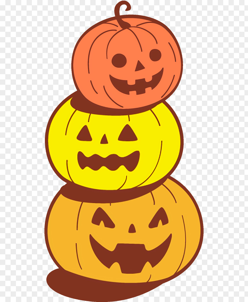 Happy Calabaza Jack-o-Lantern Halloween Carved Pumpkin PNG