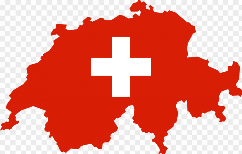Pixel Flag Of Switzerland Map PNG