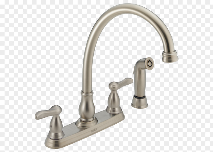 Sink Tap Moen Brushed Metal Kitchen PNG