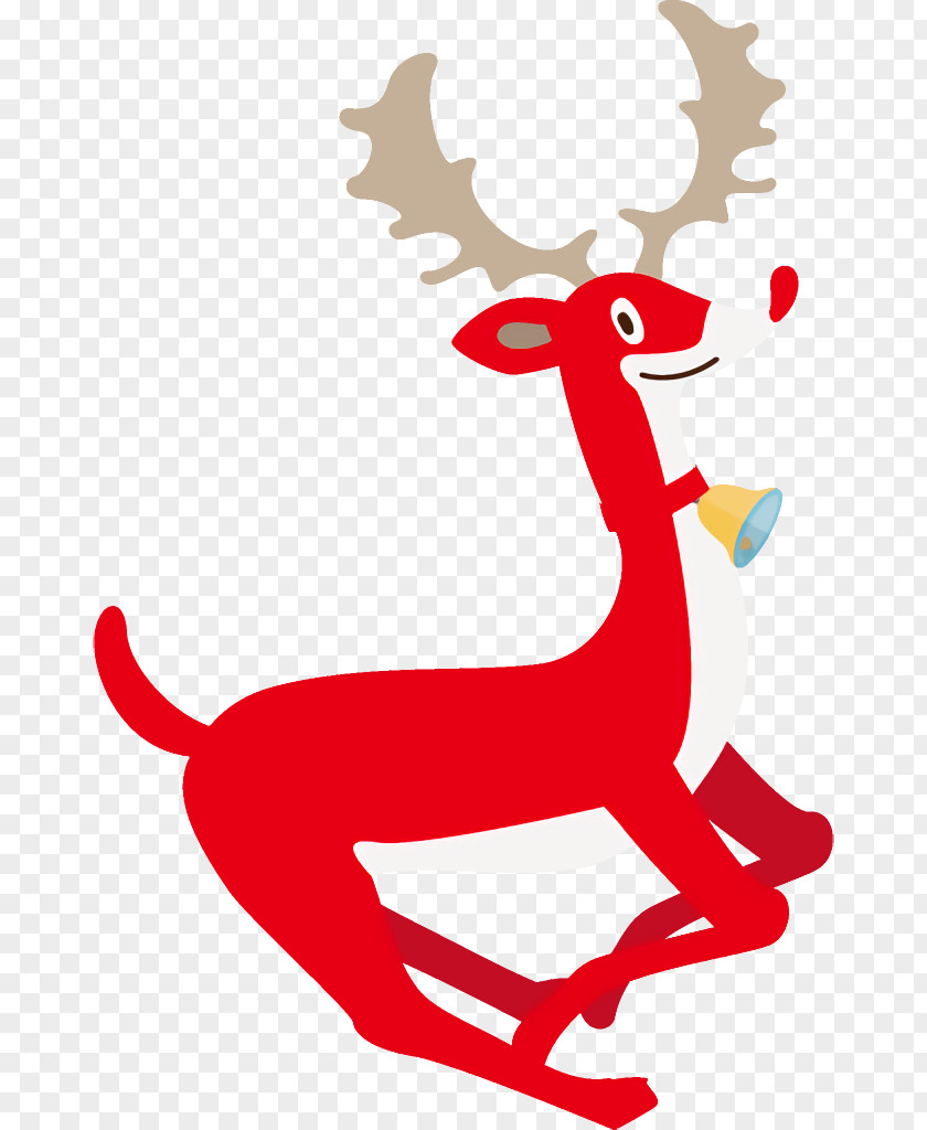 Tail Red Reindeer Christmas PNG