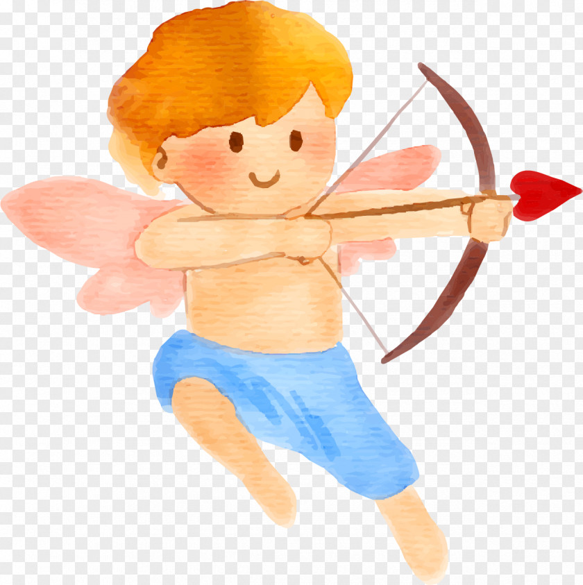 Angelitos Mockup Cupid Vector Graphics Watercolor Painting Image PNG