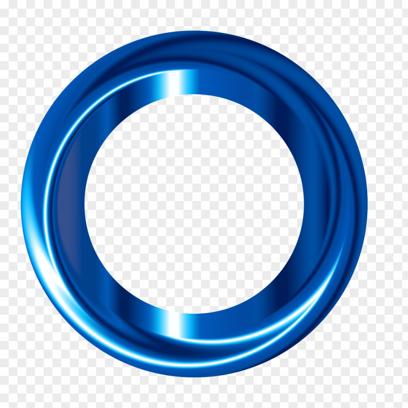 Blue Ribbon Round PNG