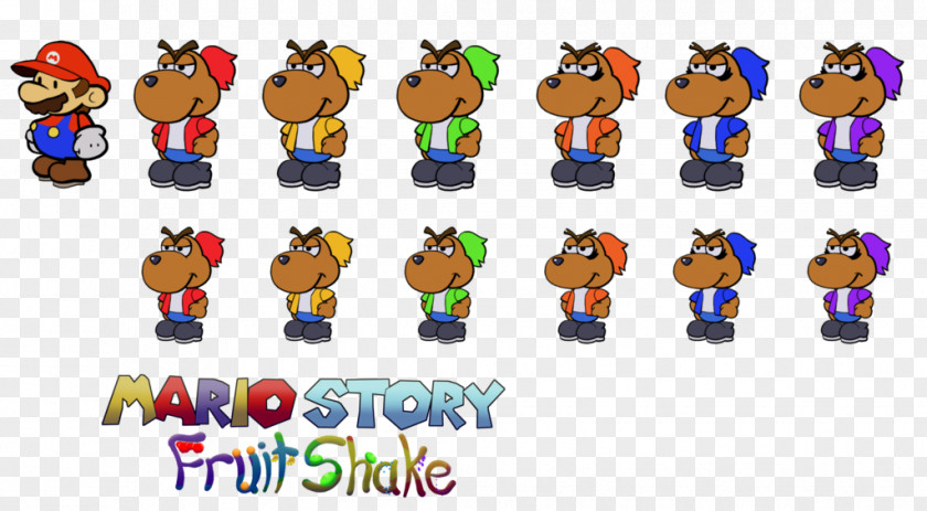 Fruit Milkshake Paper Mario Video Game Character Toy PNG