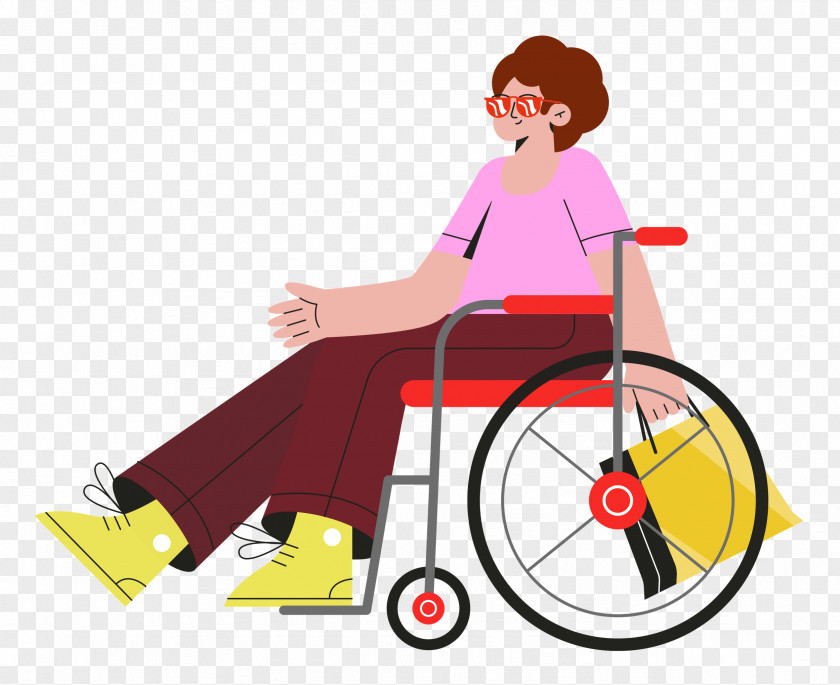 Sitting On Wheelchair PNG