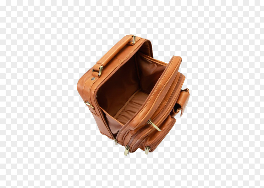 A Brown Backpack Bag Leather Travel Hand Luggage PNG