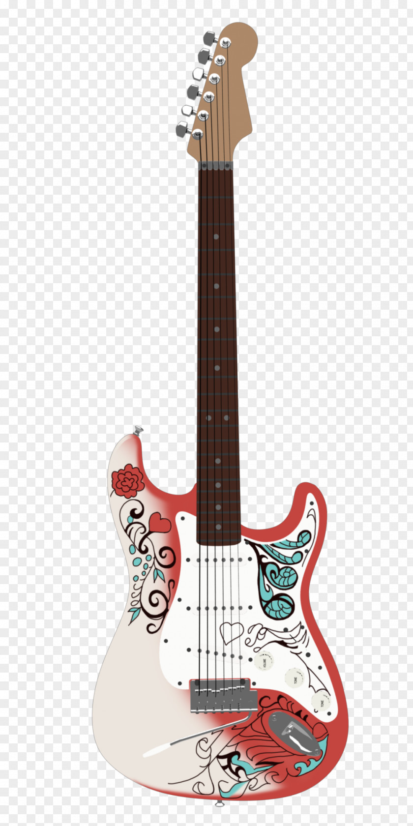 Bass Guitar Acoustic-electric Strata Red PNG