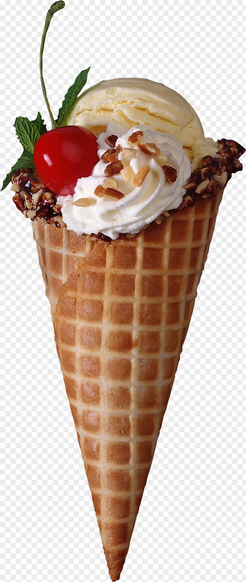 Ice Cream Image Cone Waffle Plombières PNG