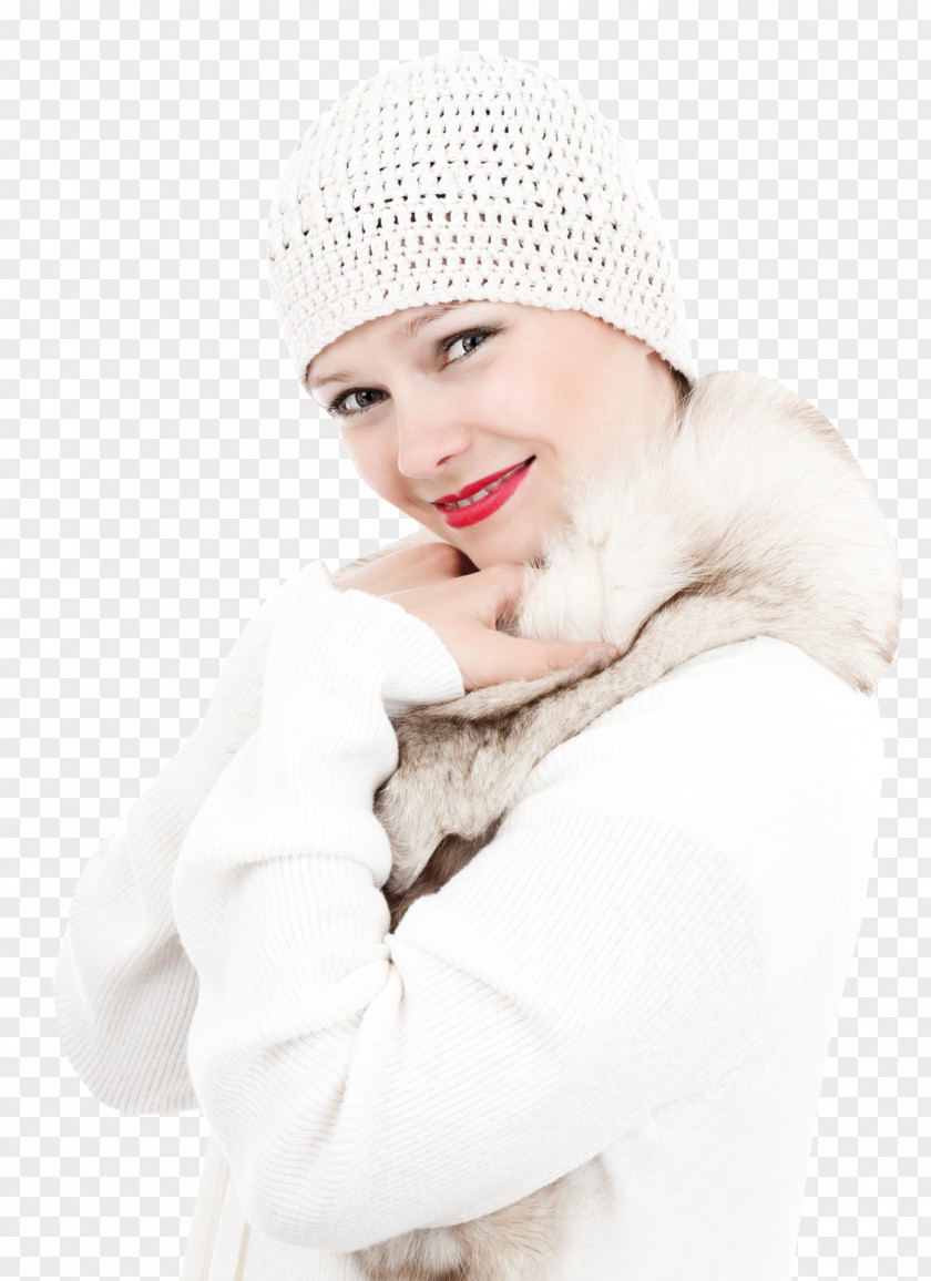 Woman In Warm Winter Clothes Beanie Clothing Wool PNG