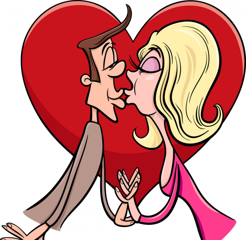 Couple Cartoon Drawing Love PNG