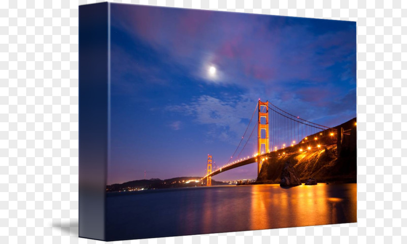 Golden Gate Bridge San Francisco Bay Supper Evening PNG
