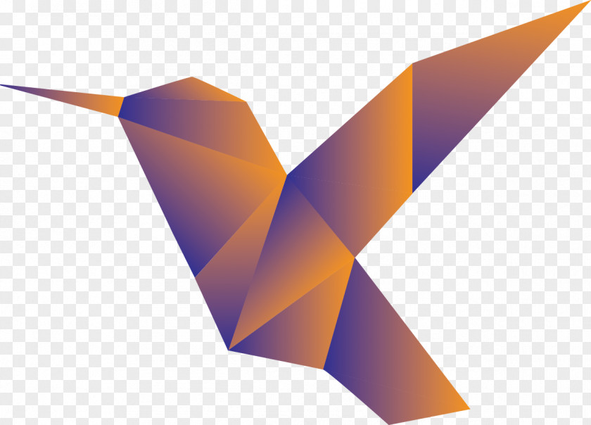 Hummingbird Origami Paper Art PNG