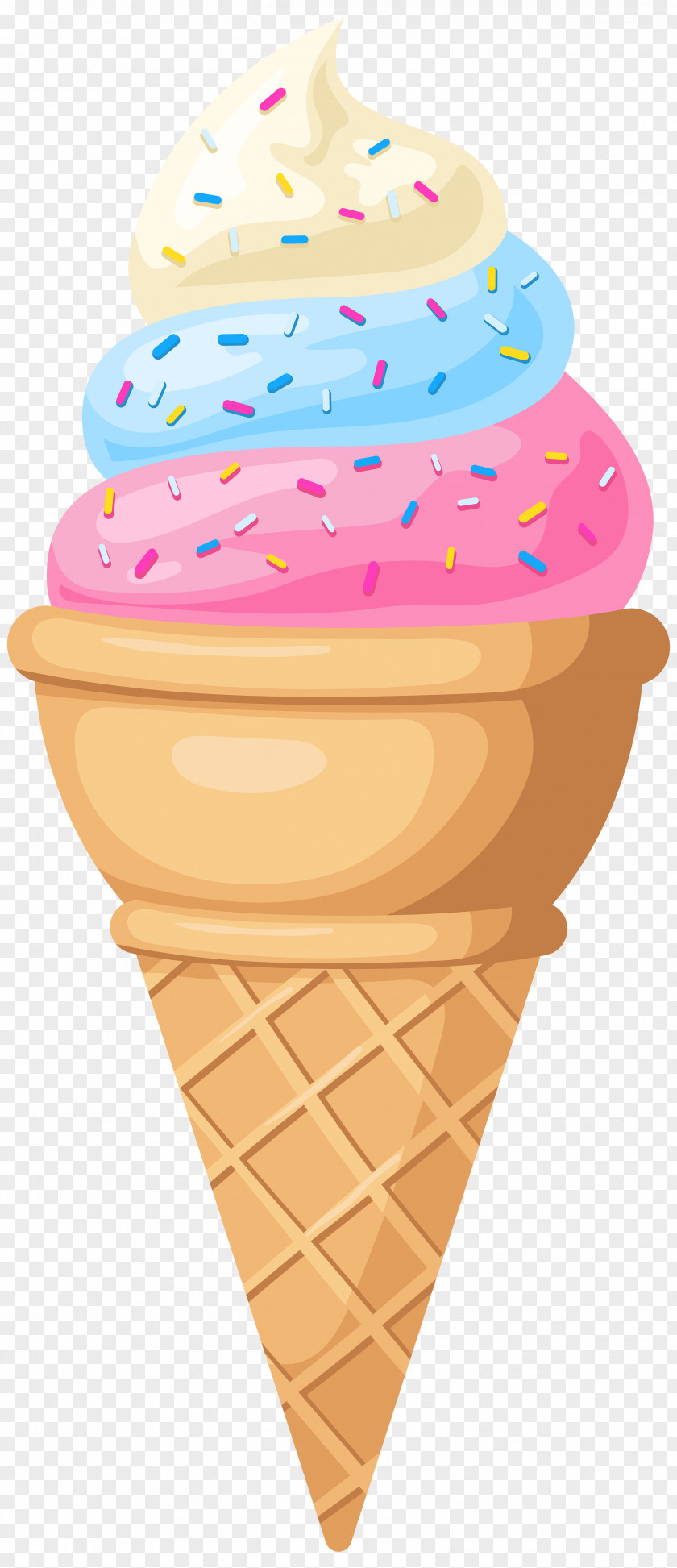 Ice Cream Cones Neapolitan Snow Cone PNG