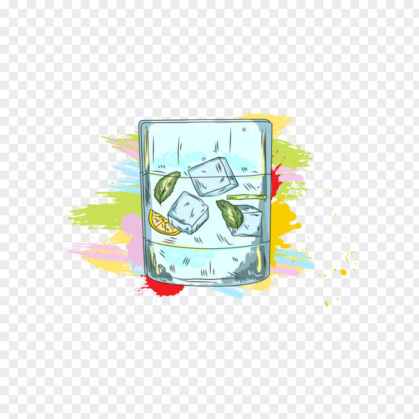 Iced Green Tea Adobe Illustrator Illustration PNG