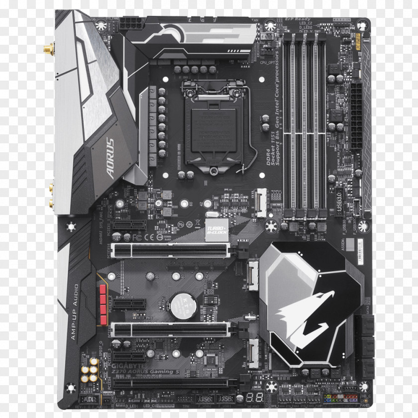 Intel Gigabyte Z370 AORUS Gaming LGA 1151 ATX Motherboard CPU Socket Land Grid Array PNG