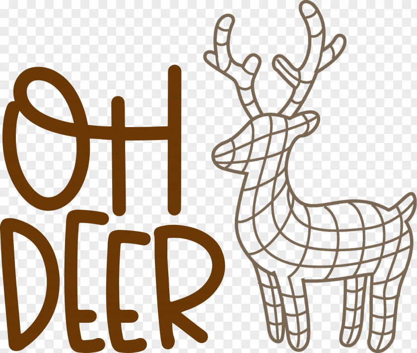 OH Deer Rudolph Christmas PNG