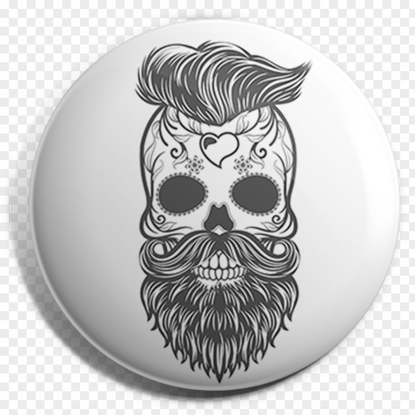 Beard And Moustache Calavera T-shirt Skull Hipster PNG