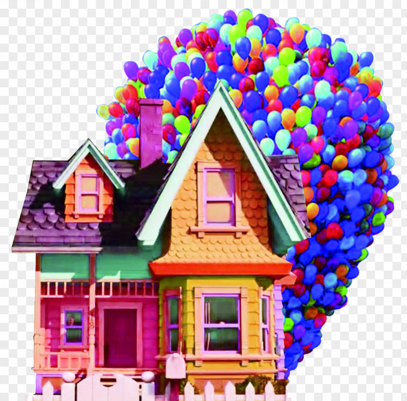 Flying House Balloon Icon PNG