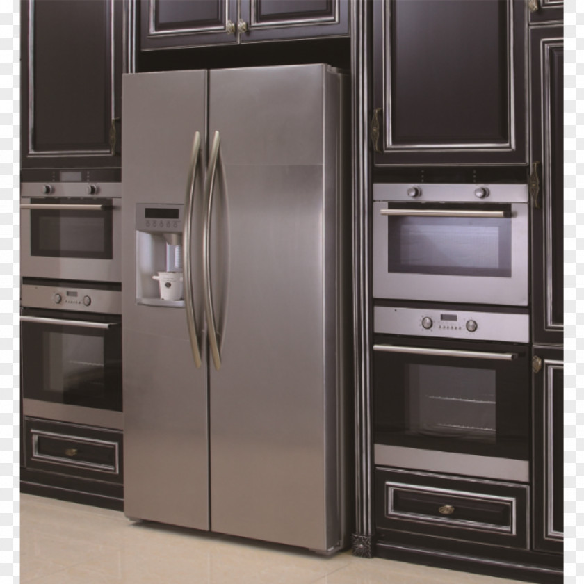 Home Appliance Kitchen Cabinet Refrigerator Microwave Ovens PNG