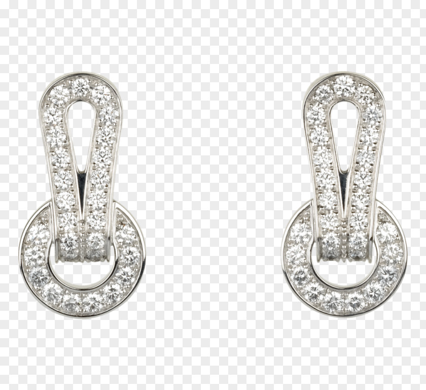 Jewellery Earring Cartier Gold Diamond PNG