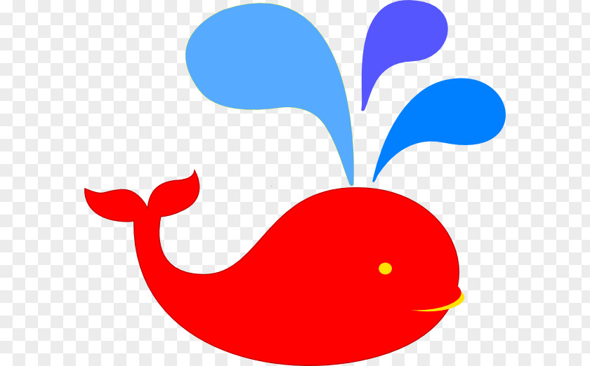 Water Swirl Red Whale Clip Art PNG